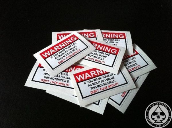 Yes, there back. After selling all my stock in just a few days, i've got a new batch of warning stickers. Grab yours while you can.