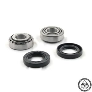 Replacement tapered roller bearing. Fits 73-99 FX, FXR, FXD ( front ); 73-99 Xl ( front ) with .30"wide seal. Set is complete with 2 bearings and 2 races and 2 seals