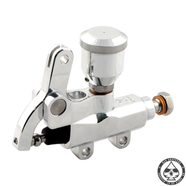 KustomTech wire operator master cylinder, polished RJC Choppers