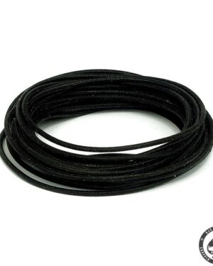 Cloth covered wiring, 25FT, pure Black.