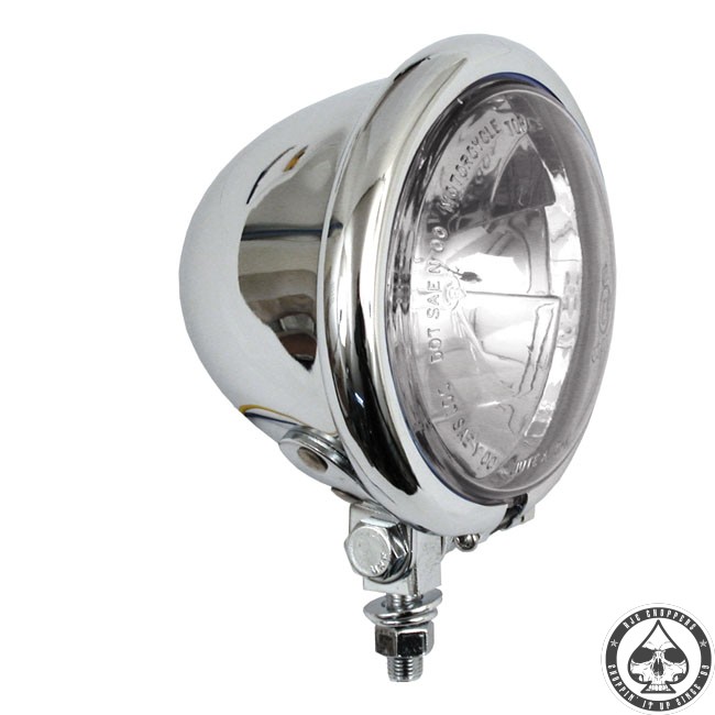 Bates style 4,5" Bottom mount headlight( Chrome ) RJC Choppers