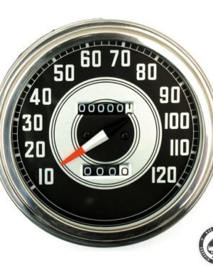 Speedometer, 41-45 FL, Silver/Black face