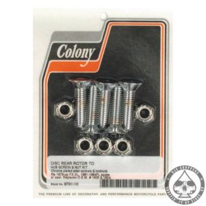 Colony Brake rotor Bolt/nut kit, 3/8-16 x 1 1/2" 