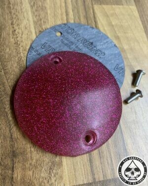 RJC-Choppers, Resin Point Cover Domed, Flaked Pink