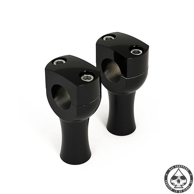 Dighton Domed Risers, Black, 3"