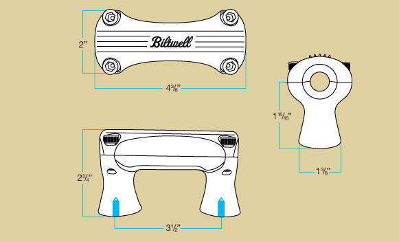 Biltwell Thunder Risers Polished 1" - Image 3