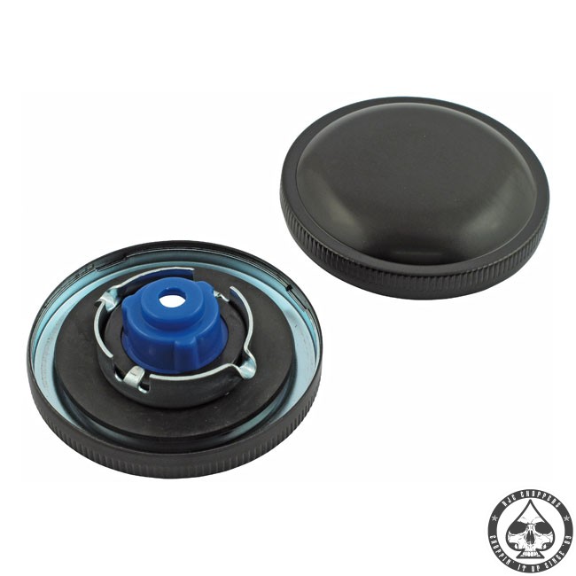 Late style gas cap, set (Black) RJC Choppers