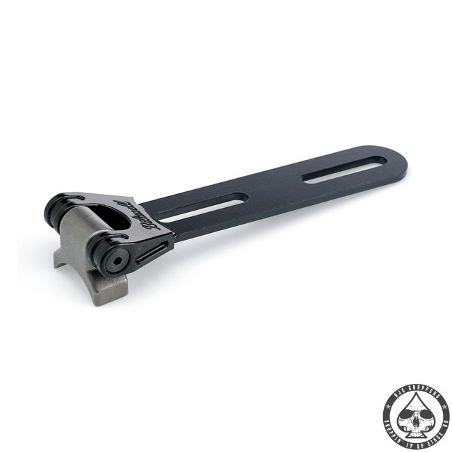 This Biltwell seat hinge bracket is engineered to fit the mounting studs on most solo seats
