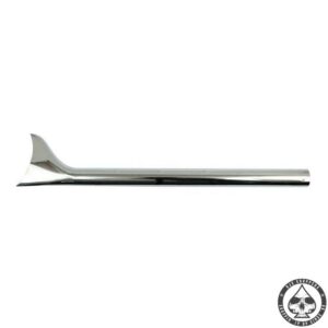 Fishtail straight pipe, 30" Chrome