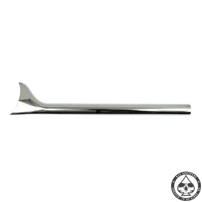 Fishtail straight pipe, 36" Chrome