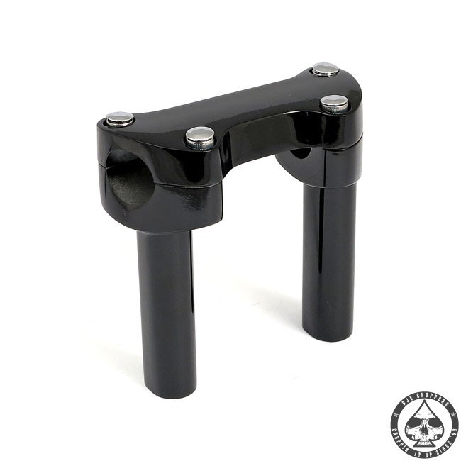 Straight Riser and clamp, Black, 4 1/2"