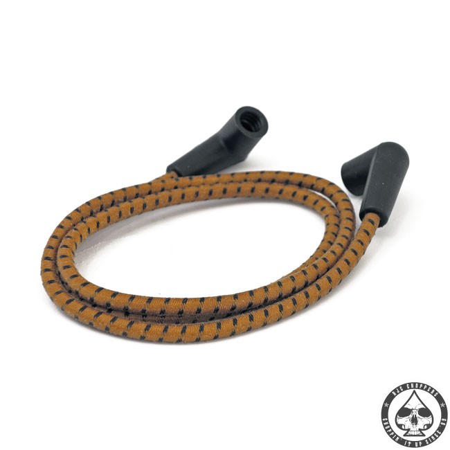 Universal cloth braided spark plug wire set (Brown/Black) RJC Choppers