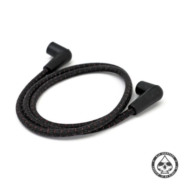 Universal cloth braided spark plug wire set (Black/Red)