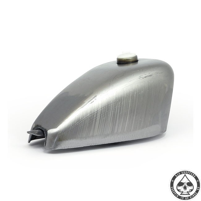 V-Twin 2.4 Gallon Peanut Steel Gas Tank For Harley Sportster XL – Rigid Mount (Raw Steel)