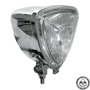 W&W triangle headlight, chrome with high beam