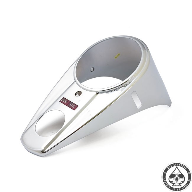 Dash Cover, 2-light dash, Chrome, 41-61 FL