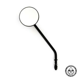 3” round mirror, Long stem, Black
