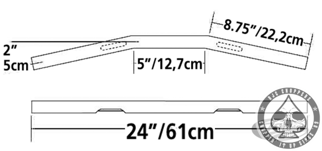 Zodiac Narrow drag Handlebar, 1" - Image 2