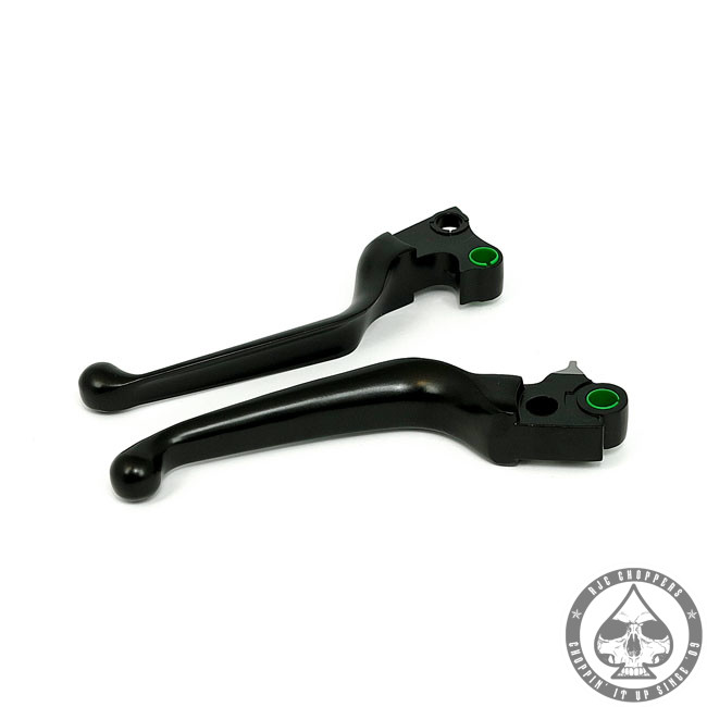 Handlebar lever kit, black, 96-17 B.T. & XL