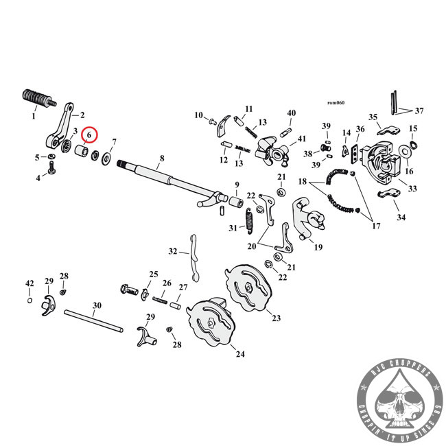 Shifter Shaft Bushing, 5485 XL RJC Choppers