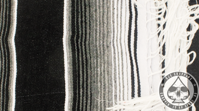 Mexican Cozumel blanket, Serepa Black & White - Image 2