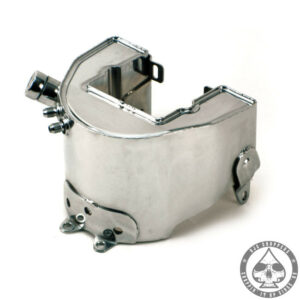 Oil tank, Horseshoe with side fill, Chrome, 36-57 BT