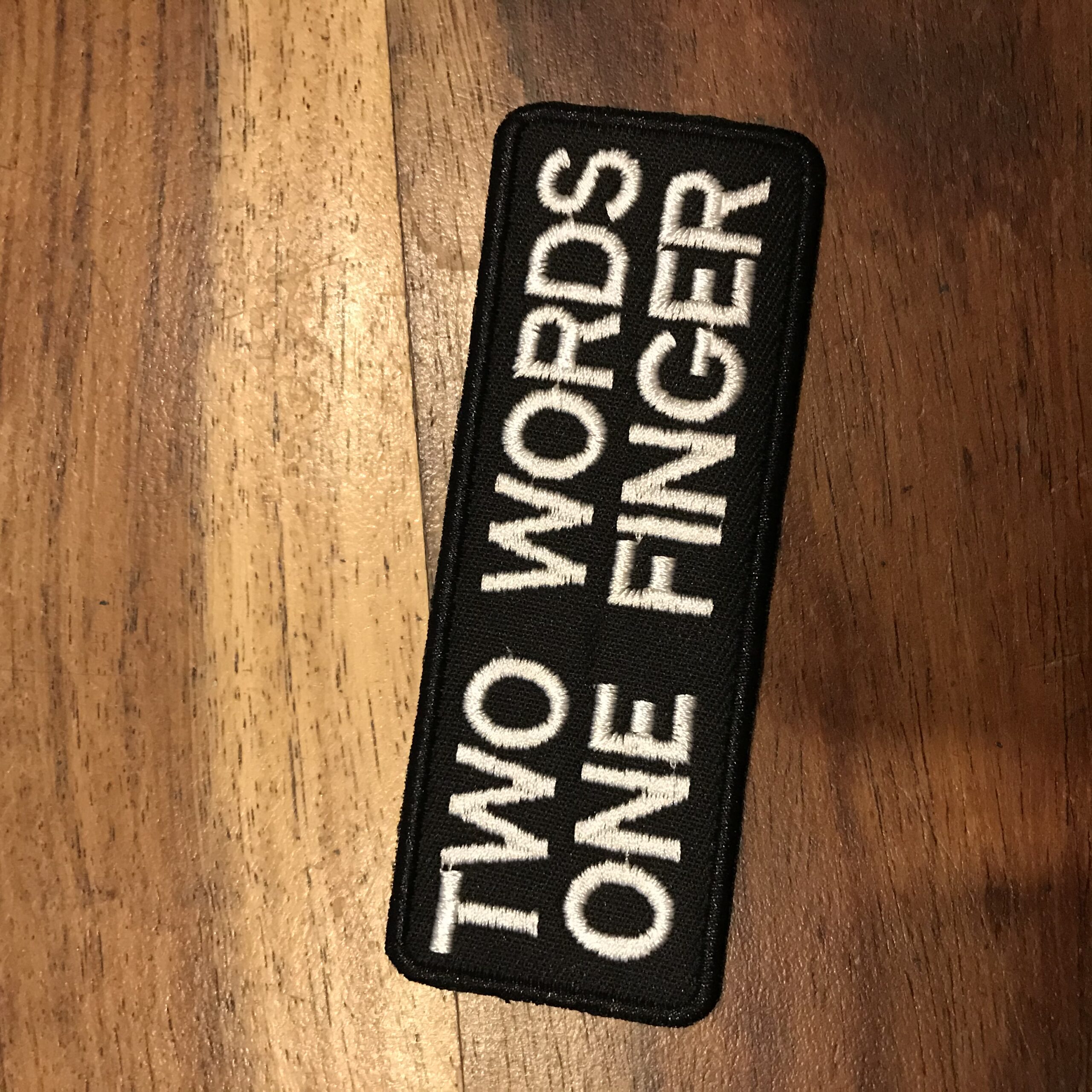 Two words, one finger Patch