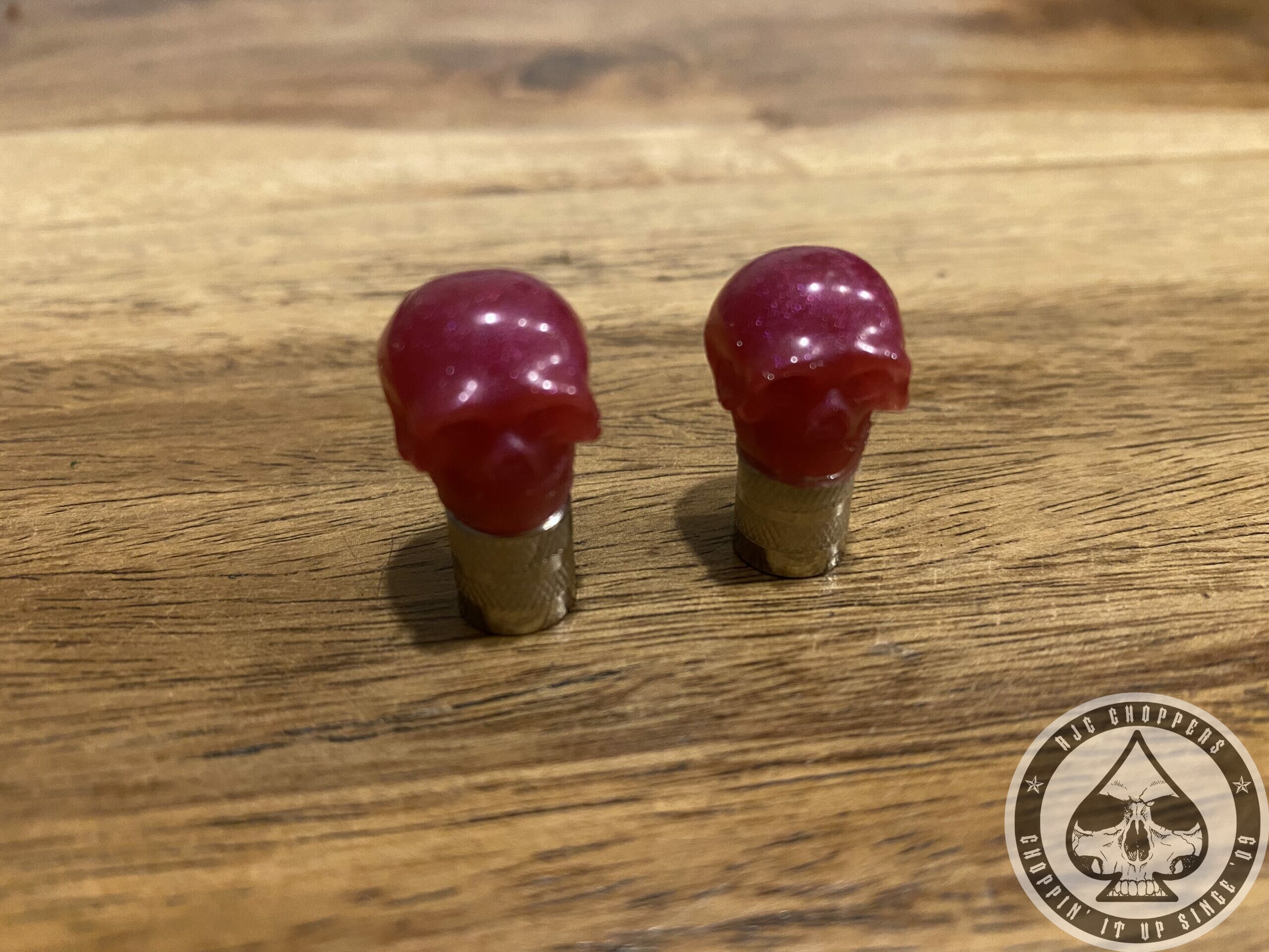 Valve Caps Skull Resin, Aubergine