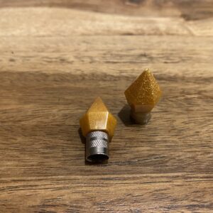 Valve Caps Diamond Resin, Gold Flake