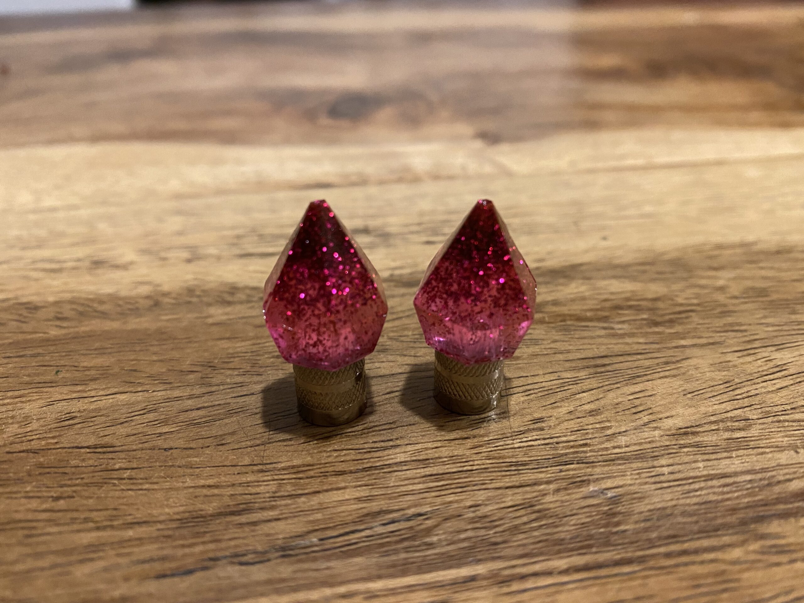 Valve Caps Diamond Resin, Purple Flake