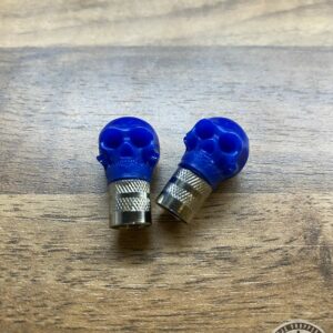 Valve Caps Skull Resin, Sea Blue