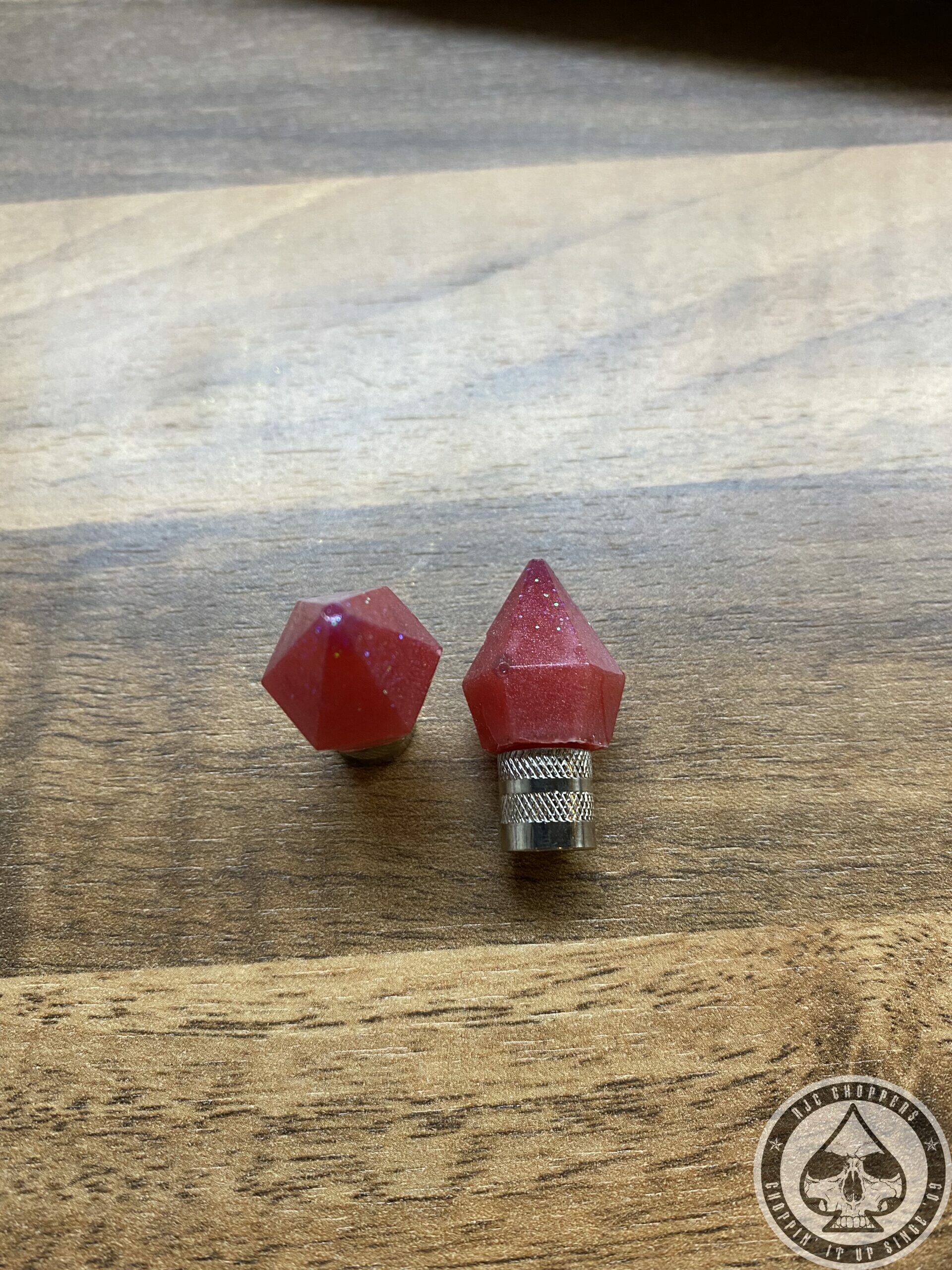 Valve Caps Diamond Resin, Bright Rose - Image 2