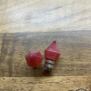 Valve Caps Diamond Resin, Bright Rose