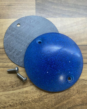 RJC-Choppers, Resin Point Cover Domed, Flaked Blue