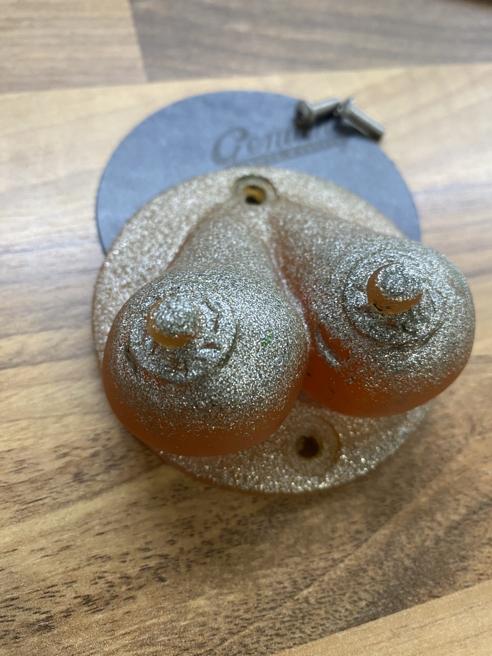 RJC-Choppers, Titties Resin Point Cover, Flaked Orange - Image 3