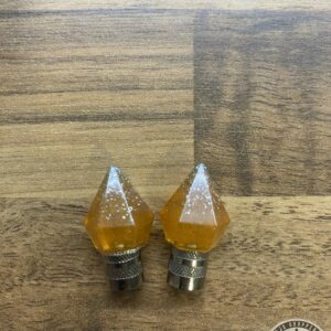 Valve Caps Diamond Resin, Flaked Orange
