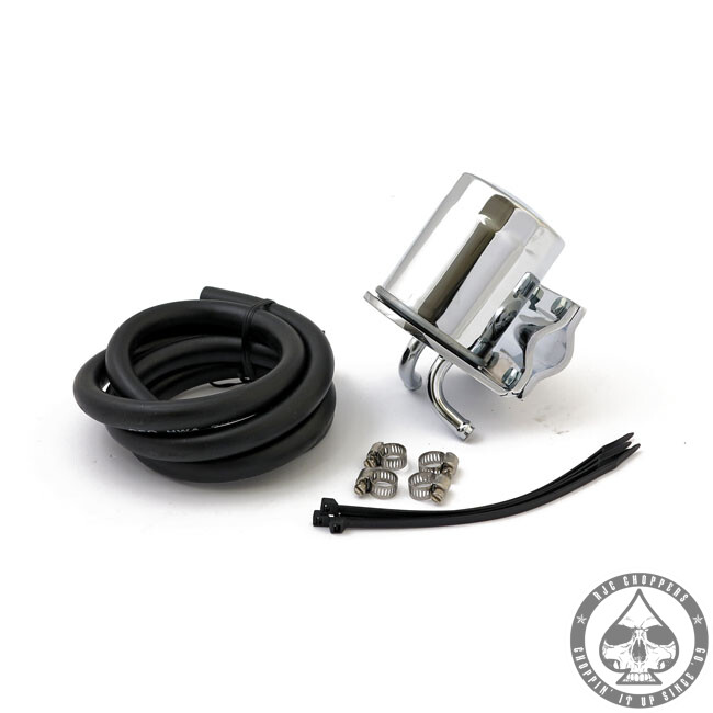 Oil filter kit, clamp on, Chrome