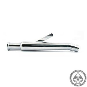 Trumpet style muffler, 20,5", Upswept Left Chrome