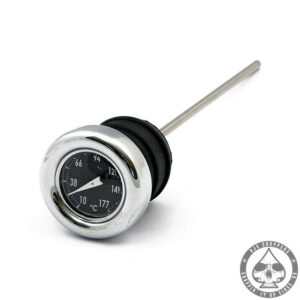 Oil tank Dipstick with temp. gauge, black