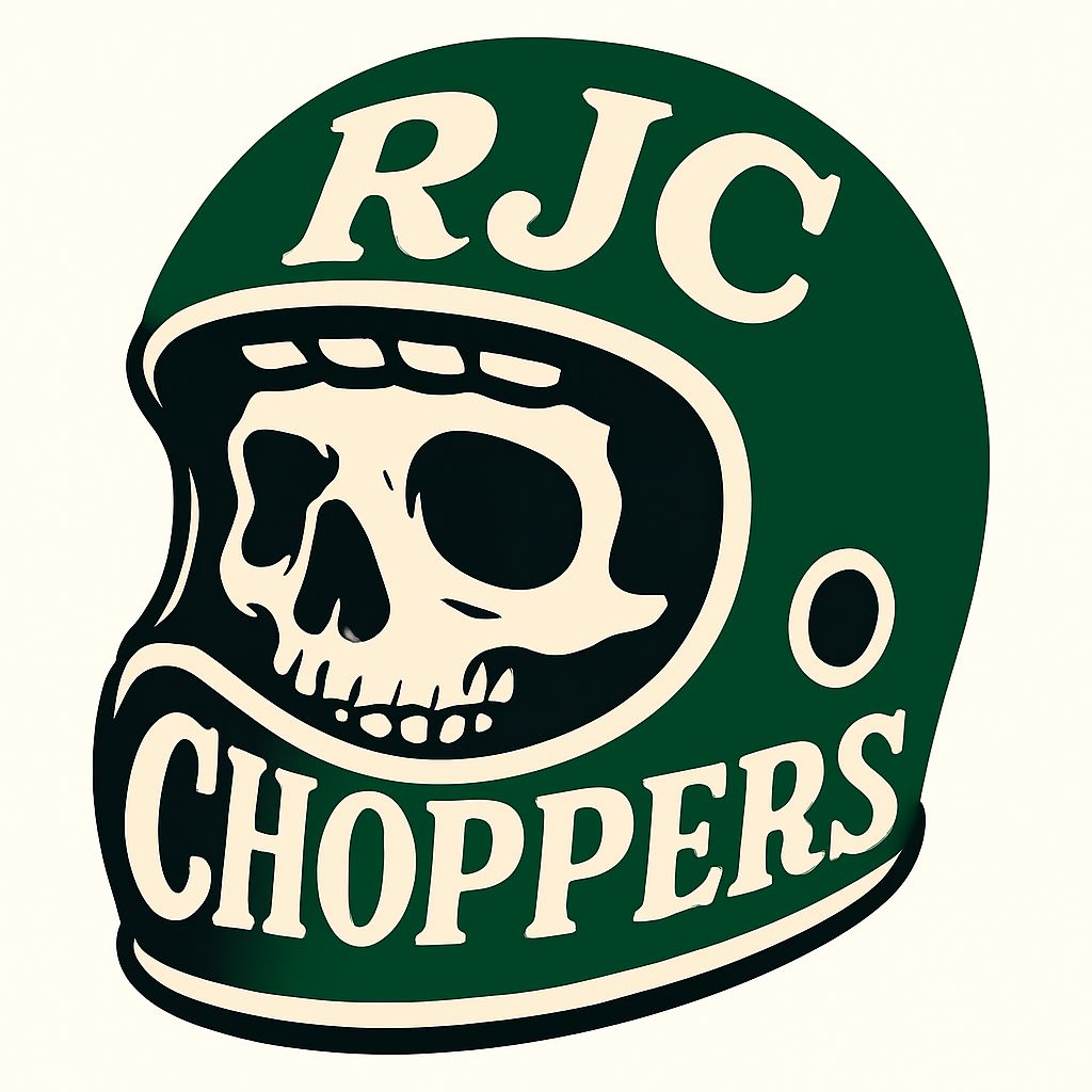 RJC Choppers Sticker, Skull Helmet