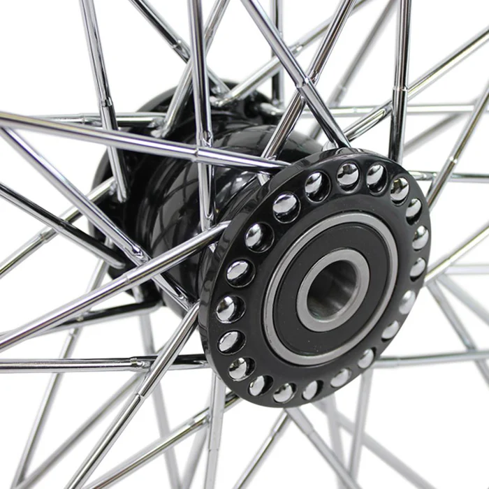 Moto Iron 40 Spoke 21" x 2.15" Chopper Spool Wheel, 3/4 inch Bearings - Image 3