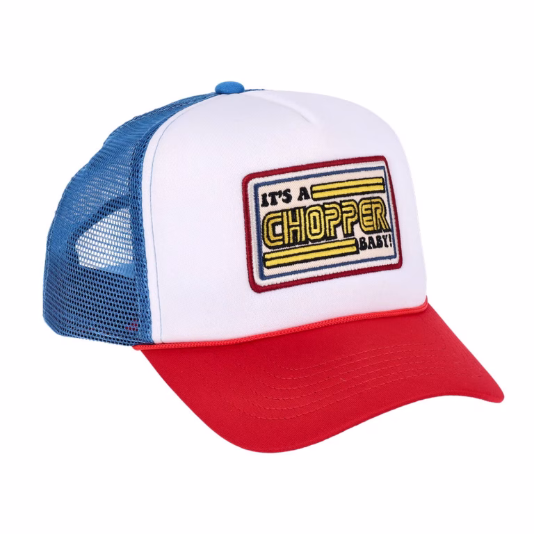 13-1/2 It's a chopper baby trucker cap, blue/red/white