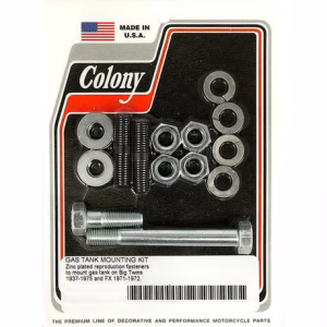 Colony. 37-75 gas tank mount kit. Zinc